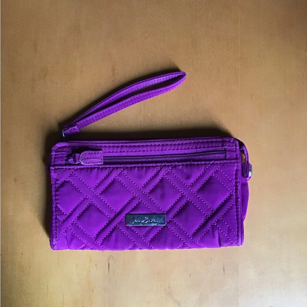 Vera Bradley Purple Quilted Wristlet